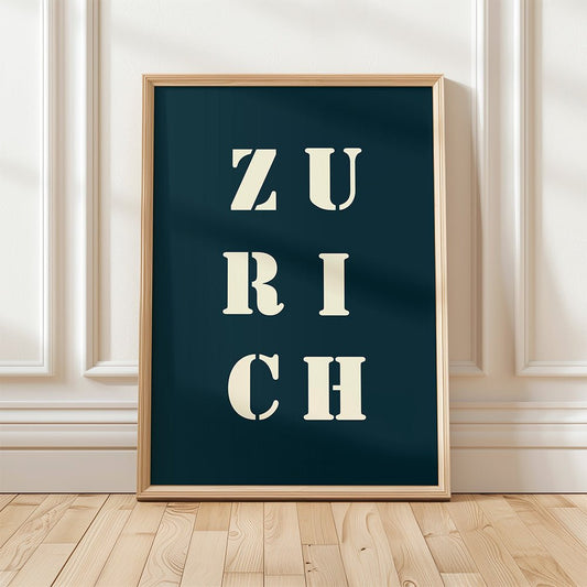 Affiche Déco Zurich | Poster Zurich