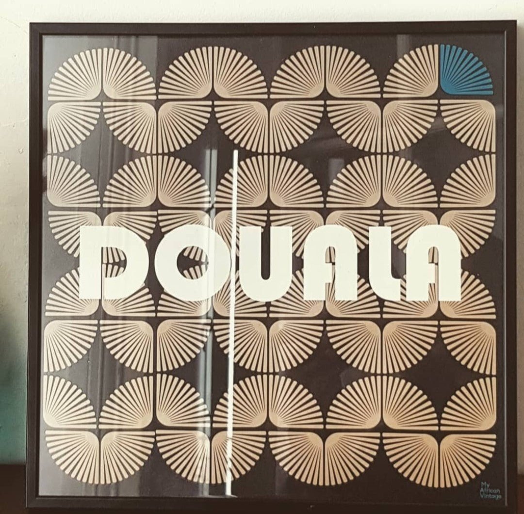 Affiche style rétro "Douala" - collection "My African Vintage"