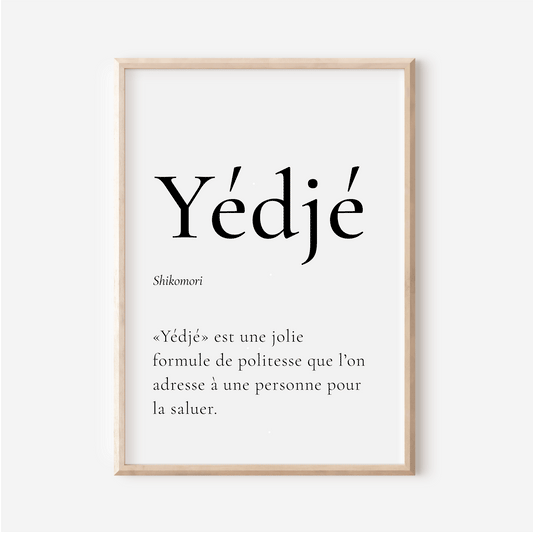 "Yédjé" Poster - Greeting in Shikomori