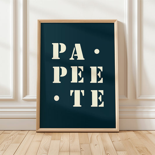 Affiche Poster Papeete bleu nuit | 30x40 cm