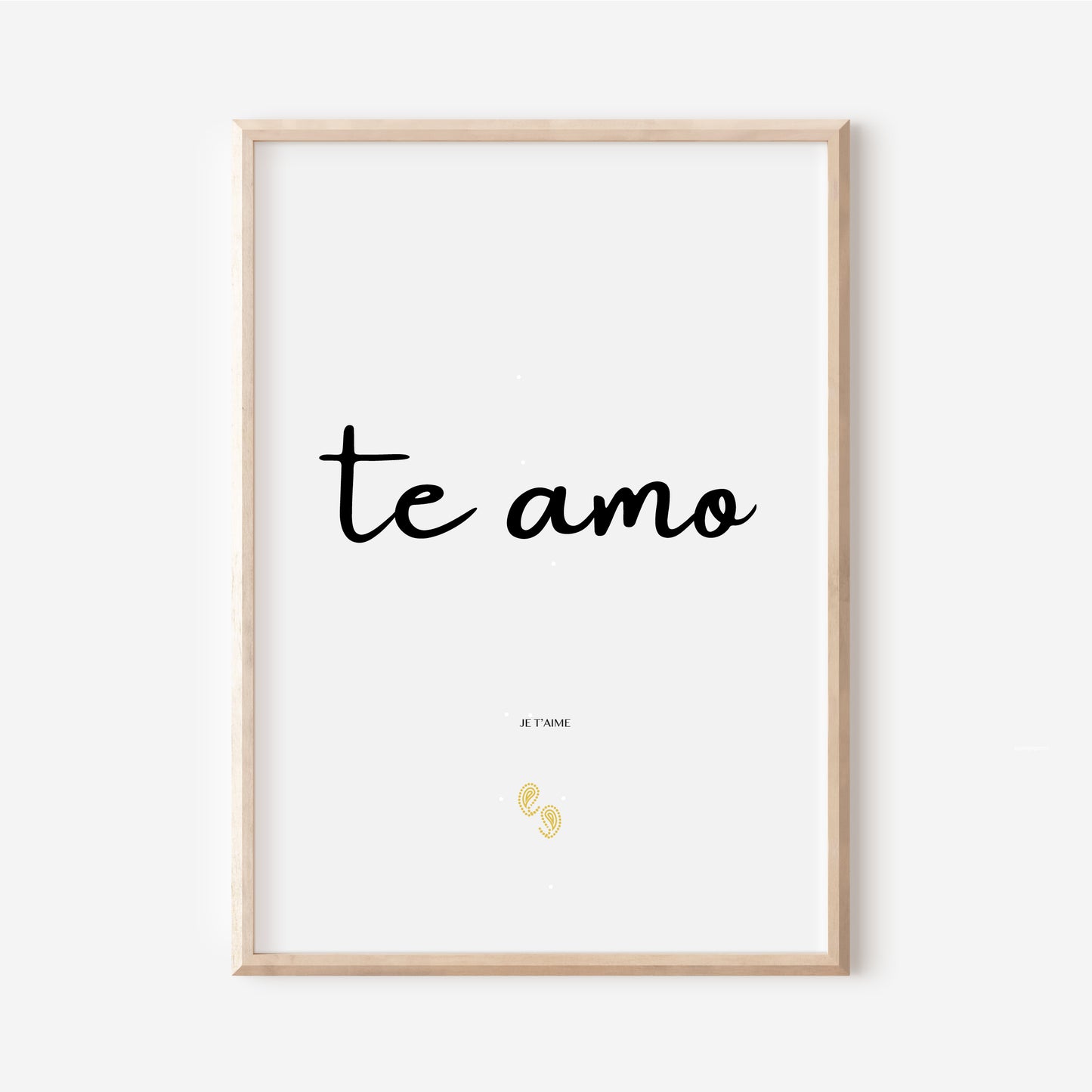 Affiche Je t aime en Portugais | Te amo