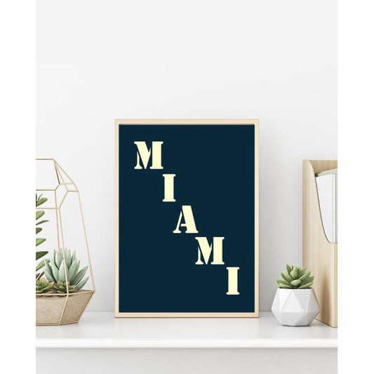 Affiche Poster Miami bleu nuit | 30x40 cm