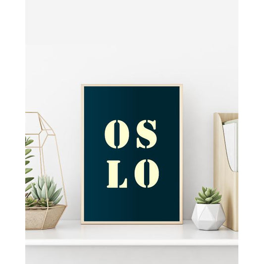 Midnight blue "Oslo" poster