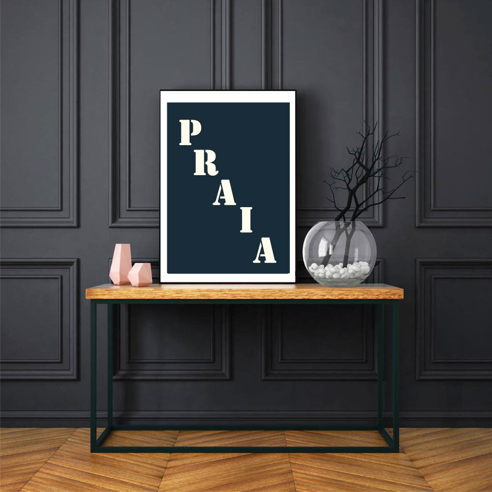 Affiche Poster Praia bleu nuit | Affiche Poster Cap-Vert | 30x40 cm