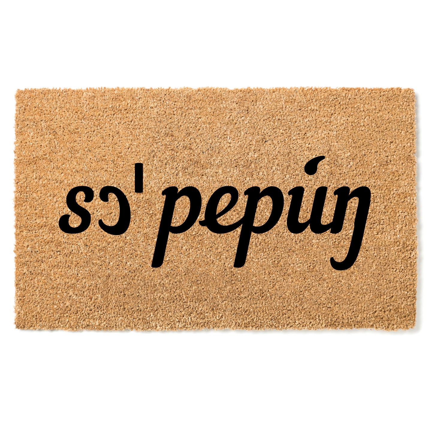 "Sɔ' Pepúŋ"  door mat  - "Welcome" in Ghômala