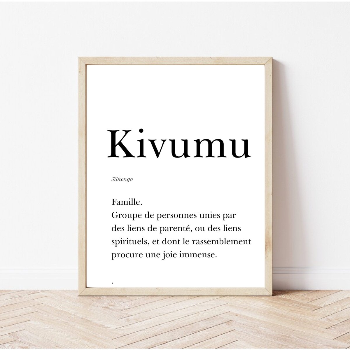 Affiche Famille en Kikongo  "Kivumu" - 30x40 cm