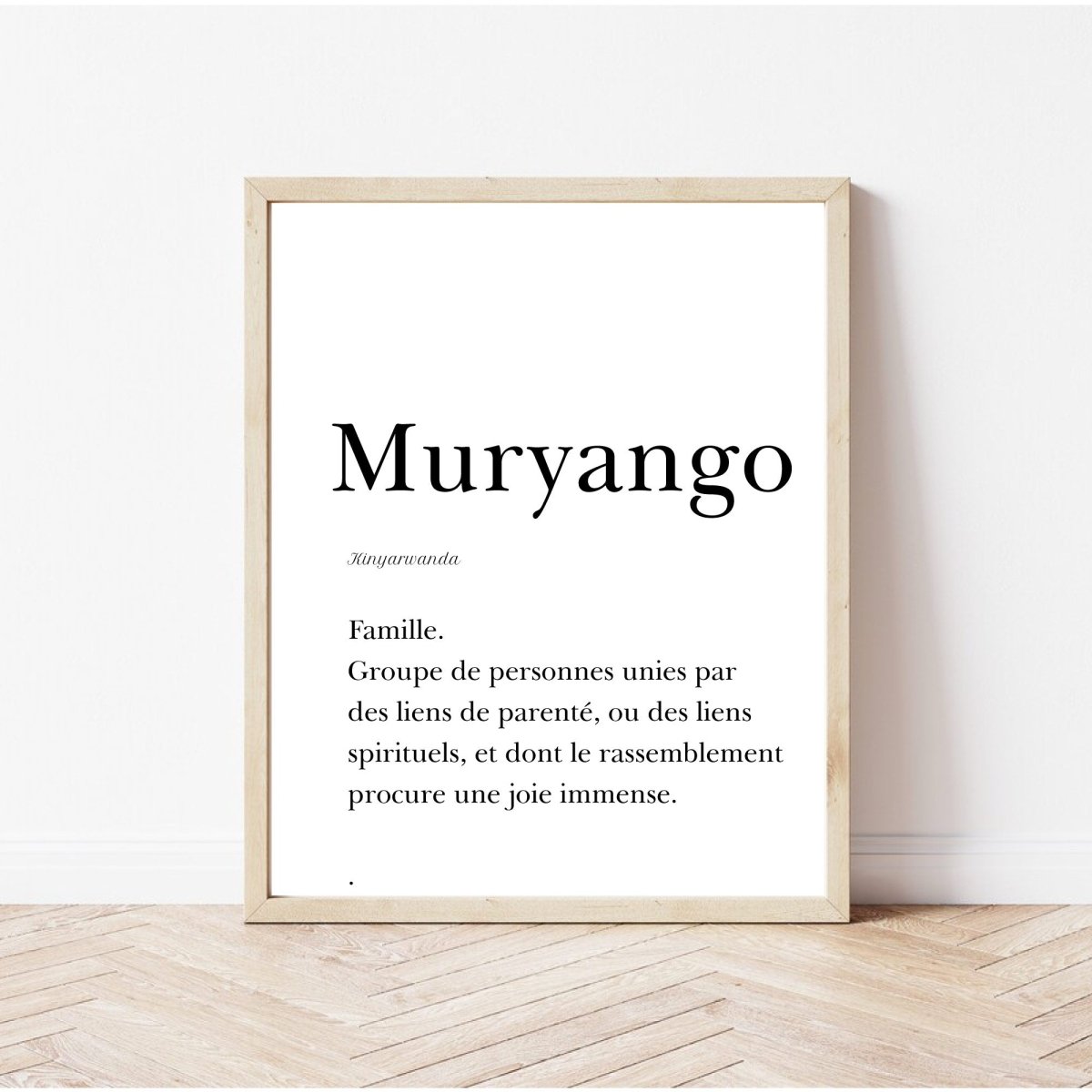 Affiche Famille en Kinyarwanda "Muryango" - 30x40 cm