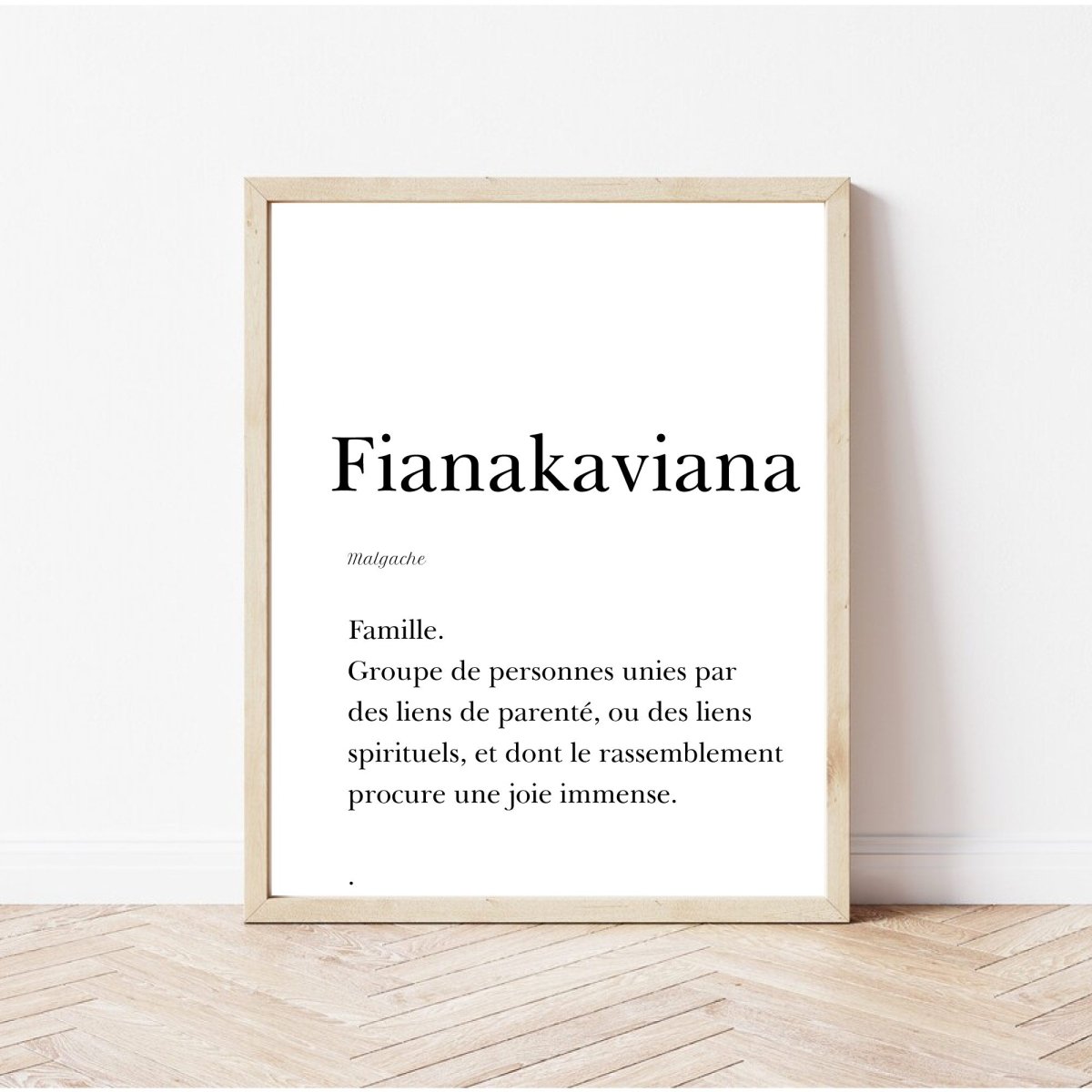 Affiche Famille en Malagasy  "Fianakaviana" - 30x40 cm