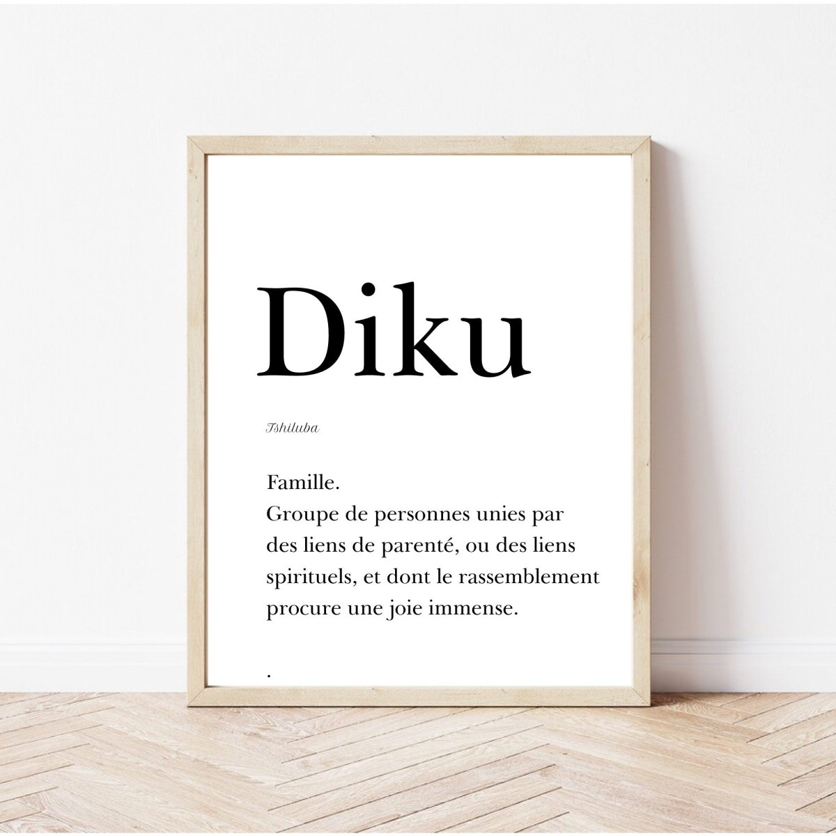 Affiche Famille en Tshiluba  "Diku" - 30x40 cm