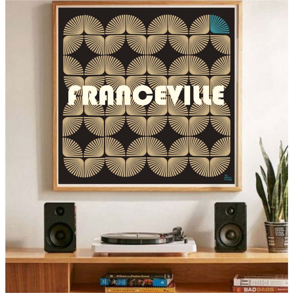 Affiche Franceville style rétro