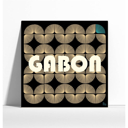 Affiche Gabon style rétro