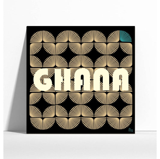 Affiche Ghana style rétro