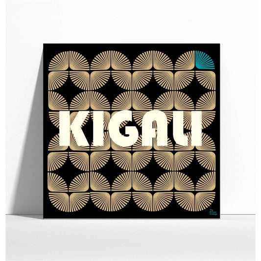 Affiche Kigali style rétro