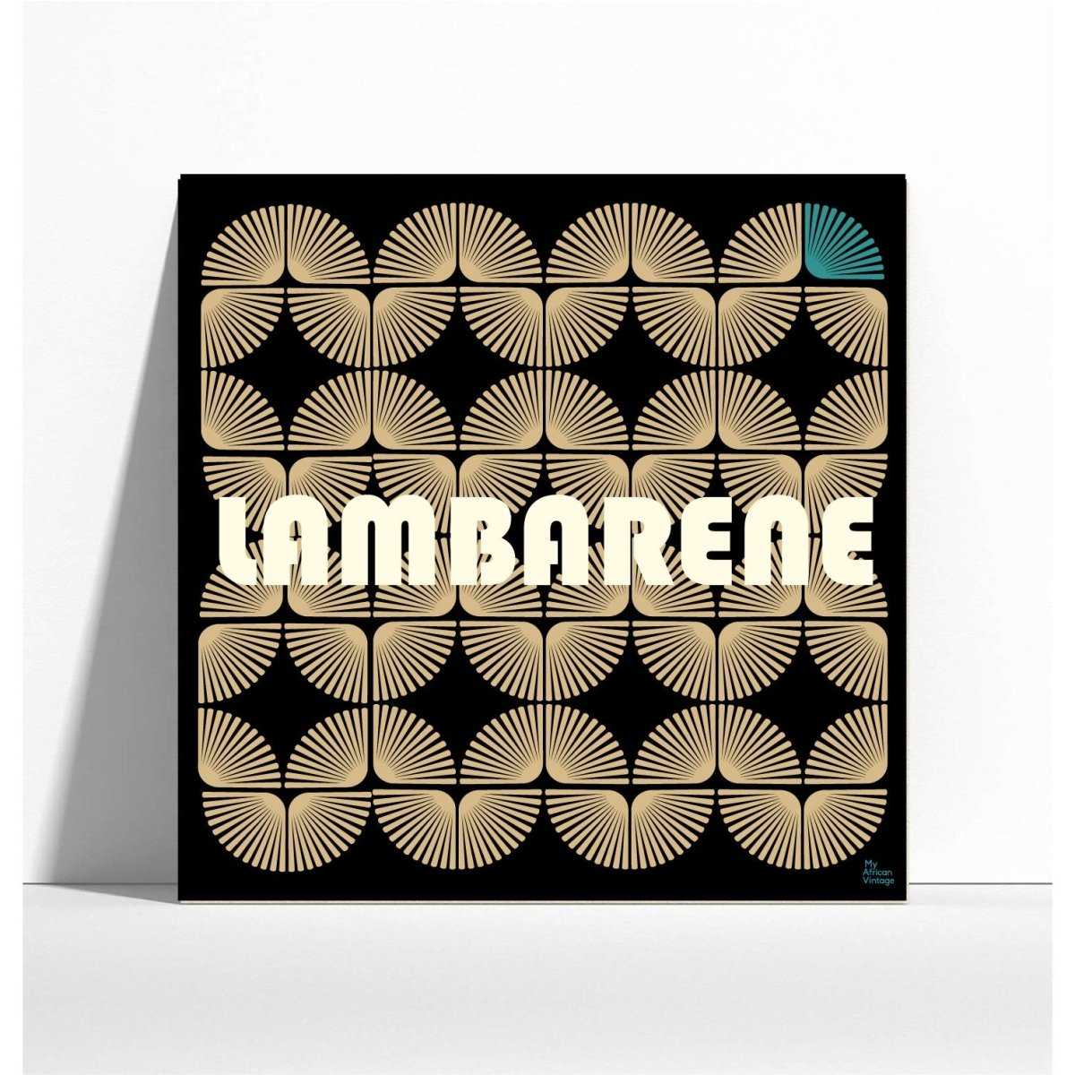 Affiche Lambaréné style rétro