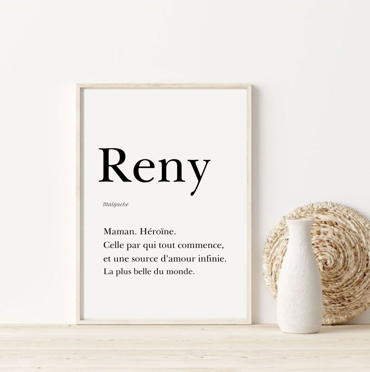 Affiche Maman en Malagasy  "Reny" - 30x40 cm