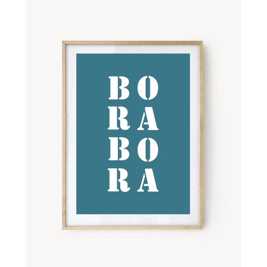 Affiche Poster Bora Bora bleu turquoise