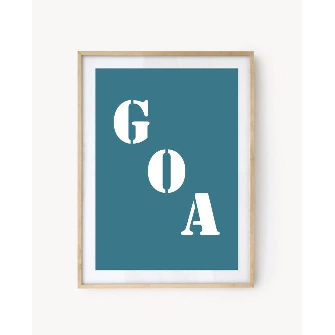 Affiche Poster Goa bleu turquoise