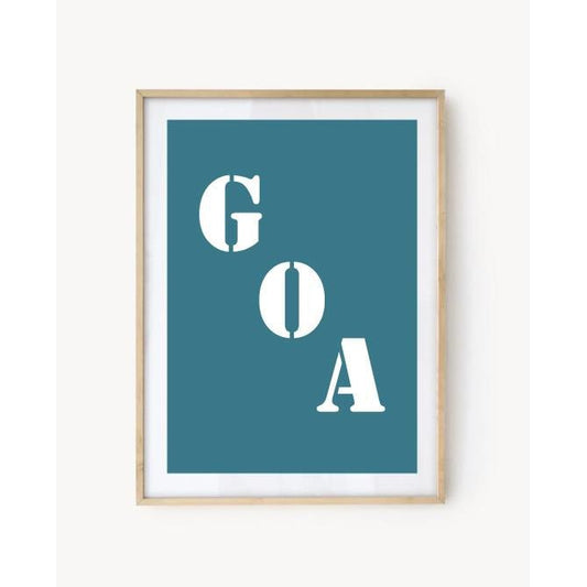 Affiche Poster Goa bleu turquoise