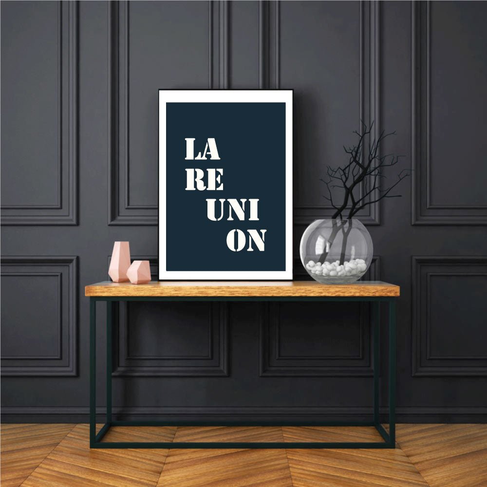 Affiche Poster La Réunion bleu nuit | 30x40 cm