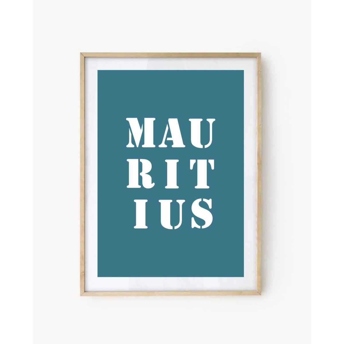 Affiche Poster Maurice bleu turquoise