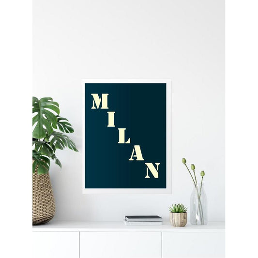 Affiche Poster Milan bleue | 30x40 cm