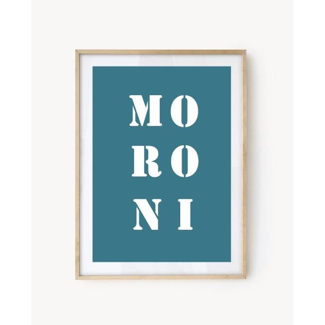 Affiche Poster Moroni bleu turquoise