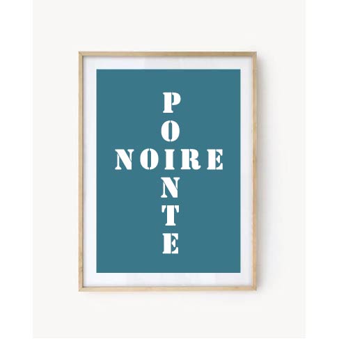 Affiche Poster Pointe-Noire bleu turquoise