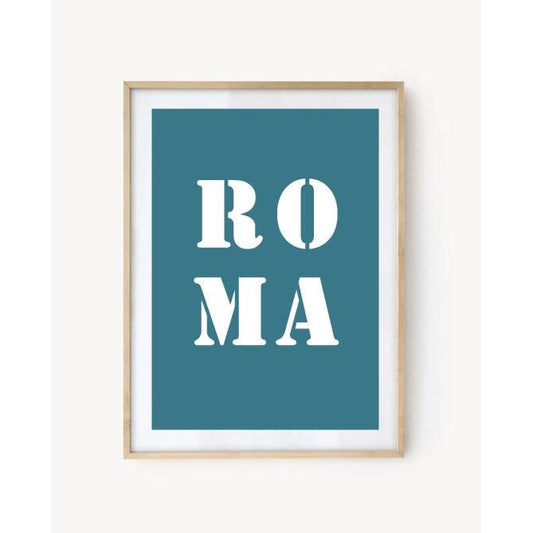 Affiche Poster Rome bleu turquoise | Affiche Poster Italie