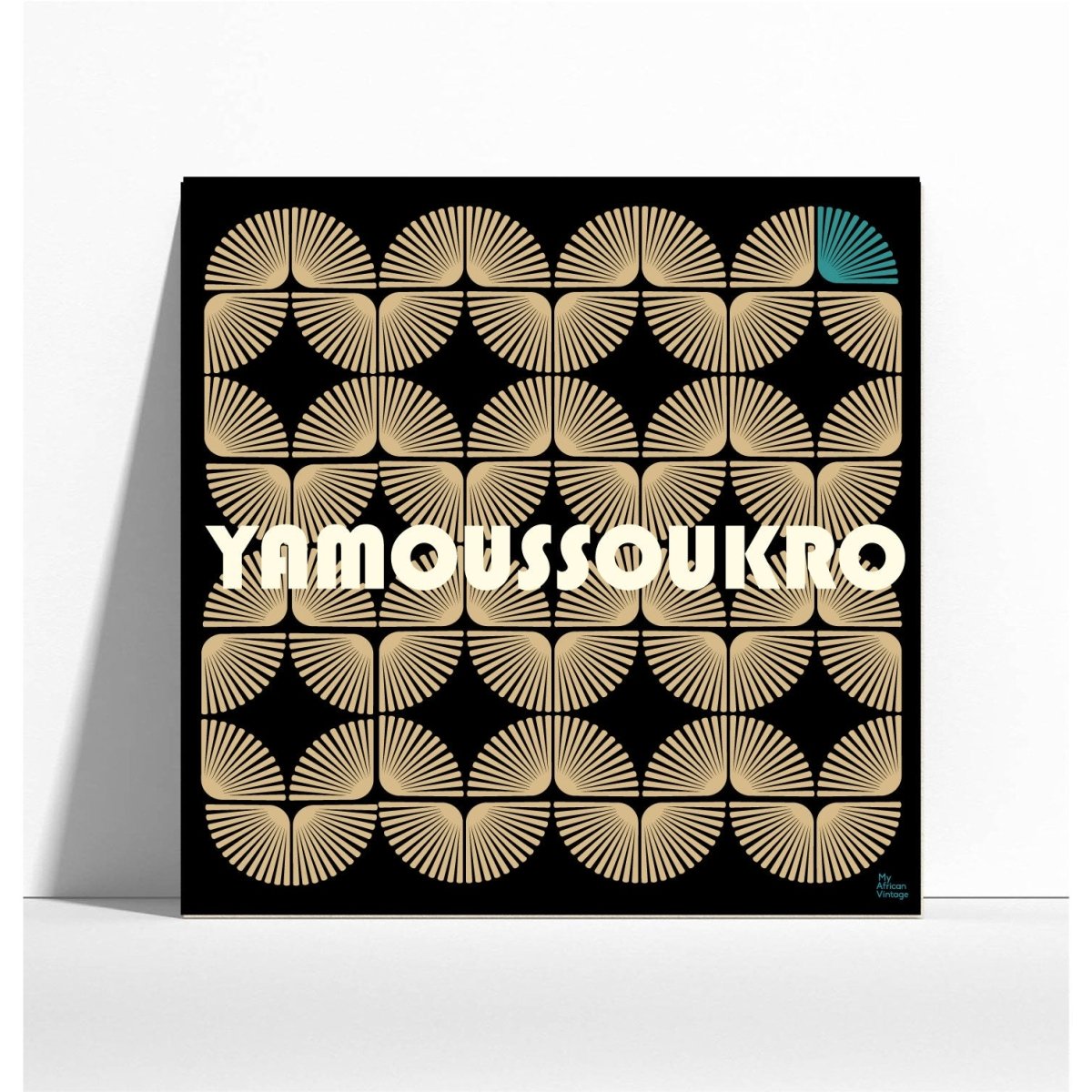 Affiche Yamoussoukro style rétro