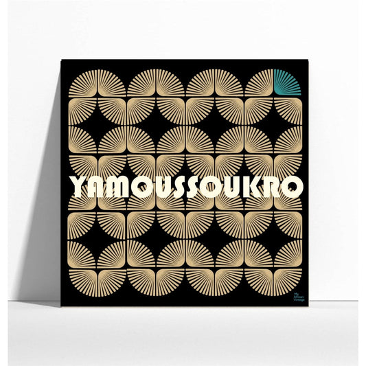 Affiche Yamoussoukro style rétro