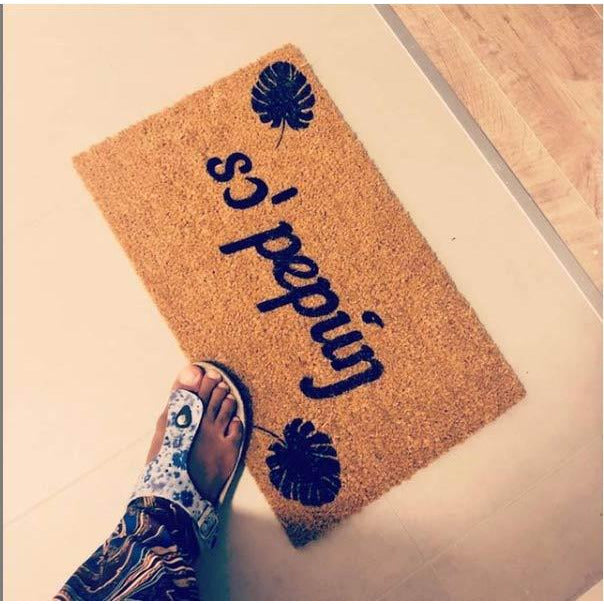 "Sɔ' Pepúŋ"  door mat  - "Welcome" in Ghômala